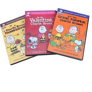 Peanuts Holiday DVD Bundle Great Pumpkin Thanksgiving Valentine